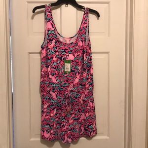 NWT Lilly Pulitzer romper w/gathered waist. Medium
